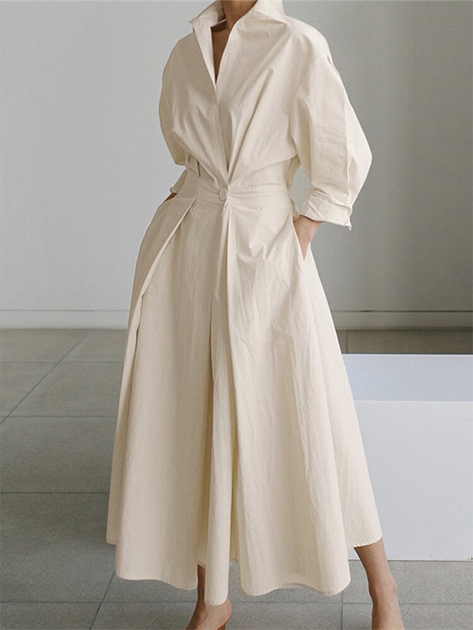 Zara | Women’s Belted Shirt Maxi Dress