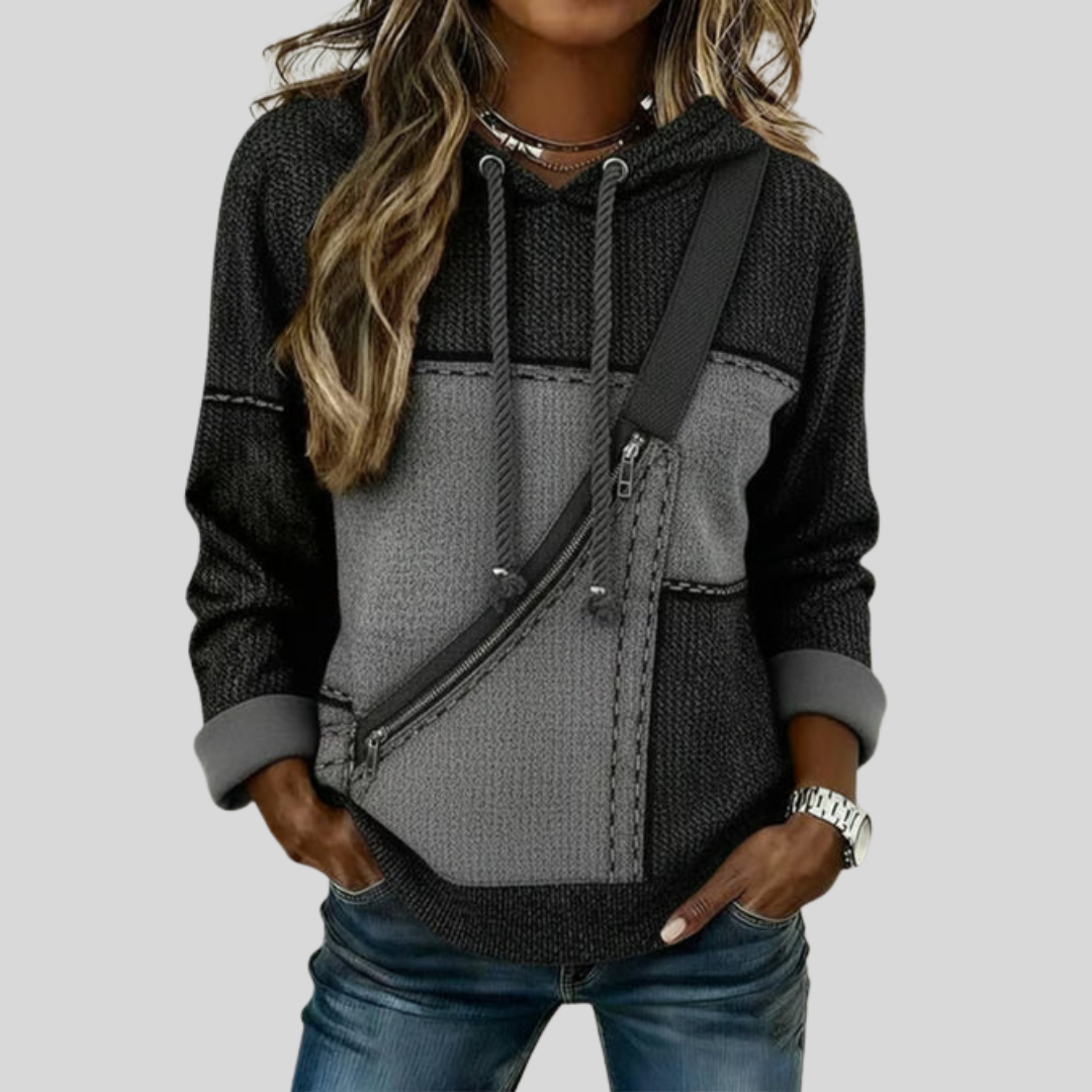 Romina™ | Soft Knit Pullover Hooded Top
