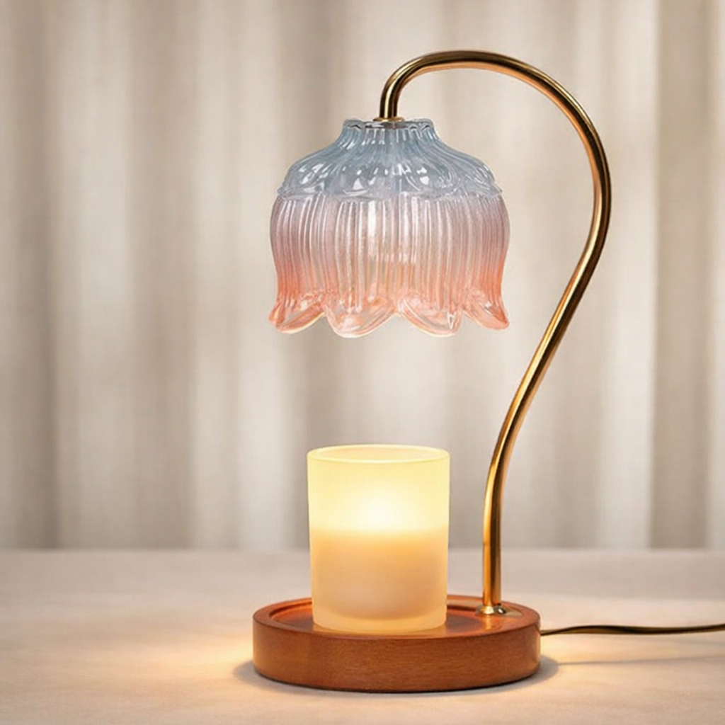 Candle Warmer Lamp Petal Shaped Electric Adjustable Light