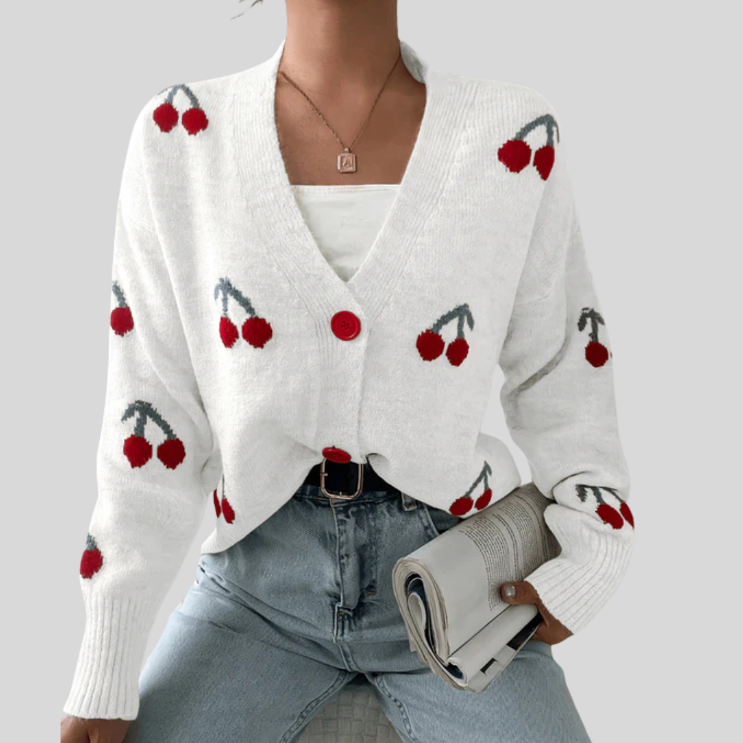 RASHA™ - Chic Button Front Long Sleeve Cardigan