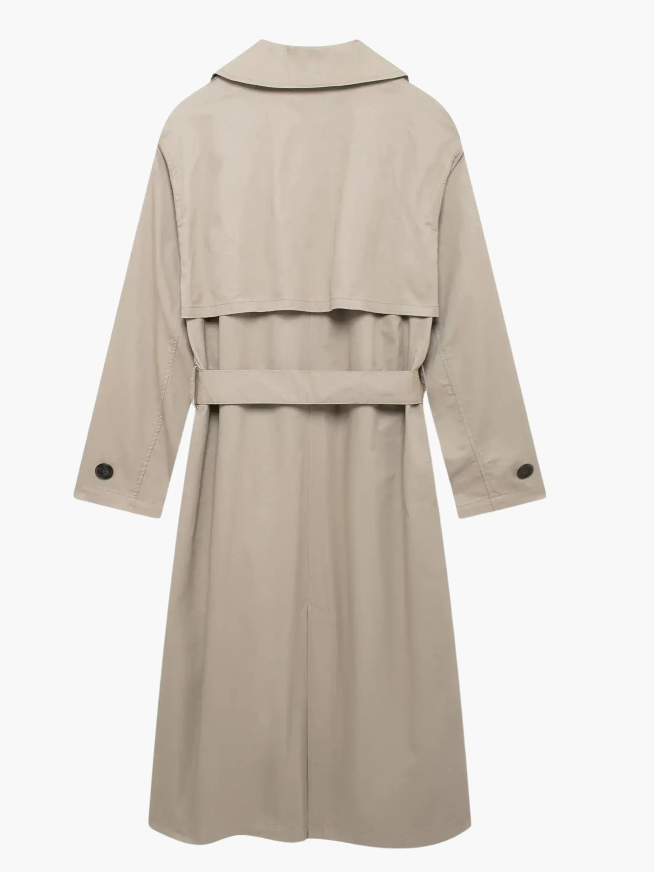 Classic Double-Breasted Trench Coat -Timeless Elegance