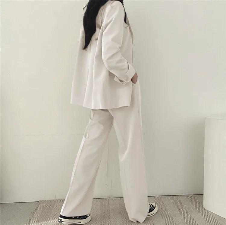 Hailey | Women’s Tailored Suit Set with Long Blazer
