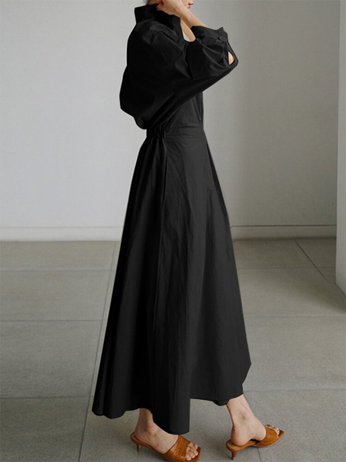 Zara | Women’s Belted Shirt Maxi Dress