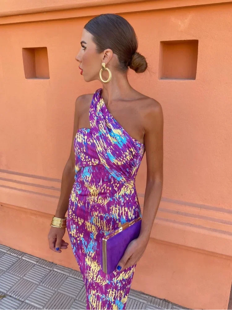 Dakota | Stylish Women’s One-Shoulder Printed Dress