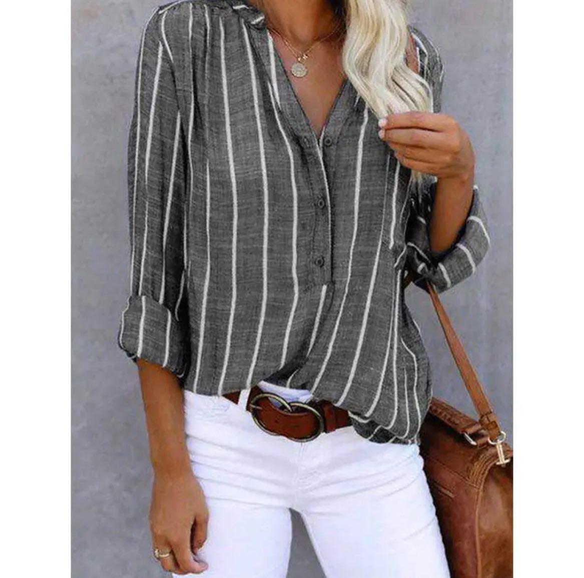 Mia | Women Summer Striped Casual Blouse
