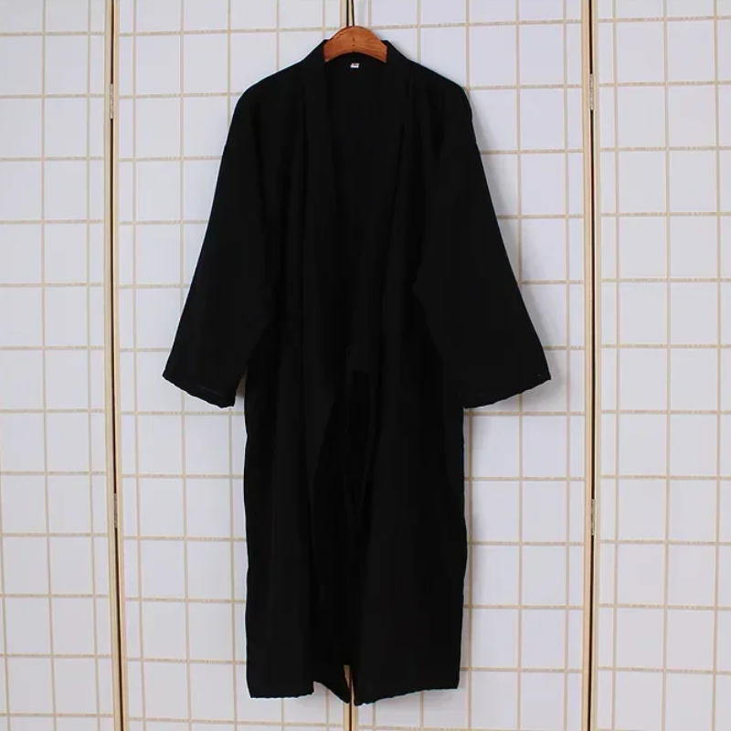Men's Cotton Kimono Nightgown – Soft, Breathable Nightshirt for Ultimate Comfort
