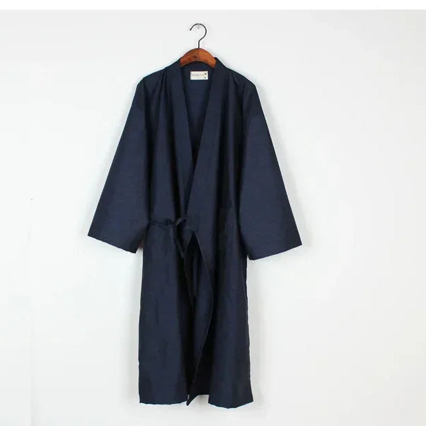 Men's Cotton Kimono Nightgown – Soft, Breathable Nightshirt for Ultimate Comfort