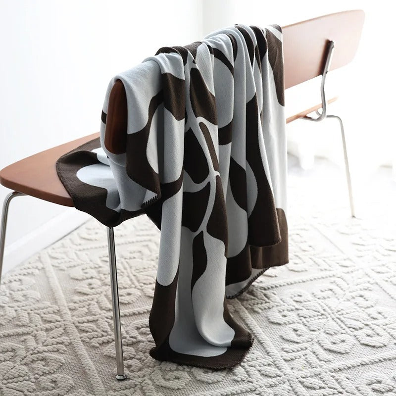 Throw Blanket Acrylic Fibers Cozy Abstract Design