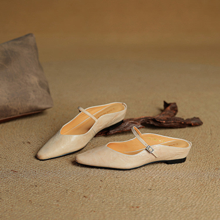 Hannah | Women Genuine Leather Slip-On Mules