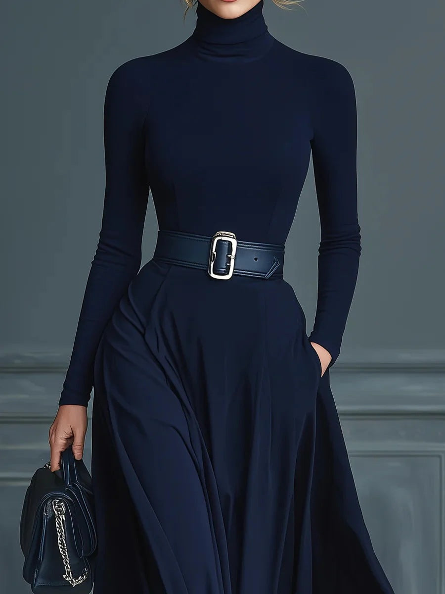 CORTLISS | HIGH-NECK MAXI DRESS