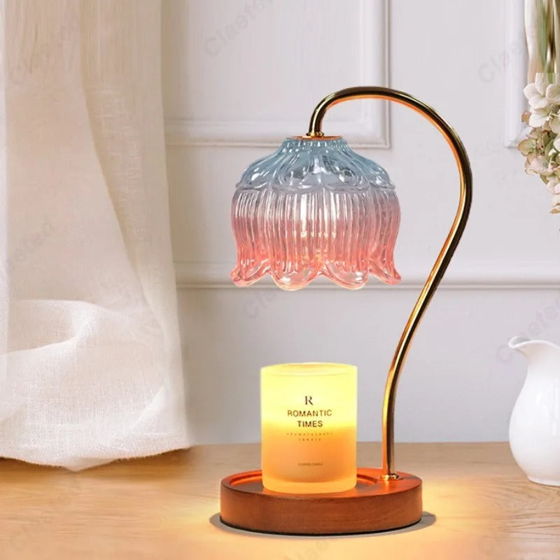 Candle Warmer Lamp Petal Shaped Electric Adjustable Light