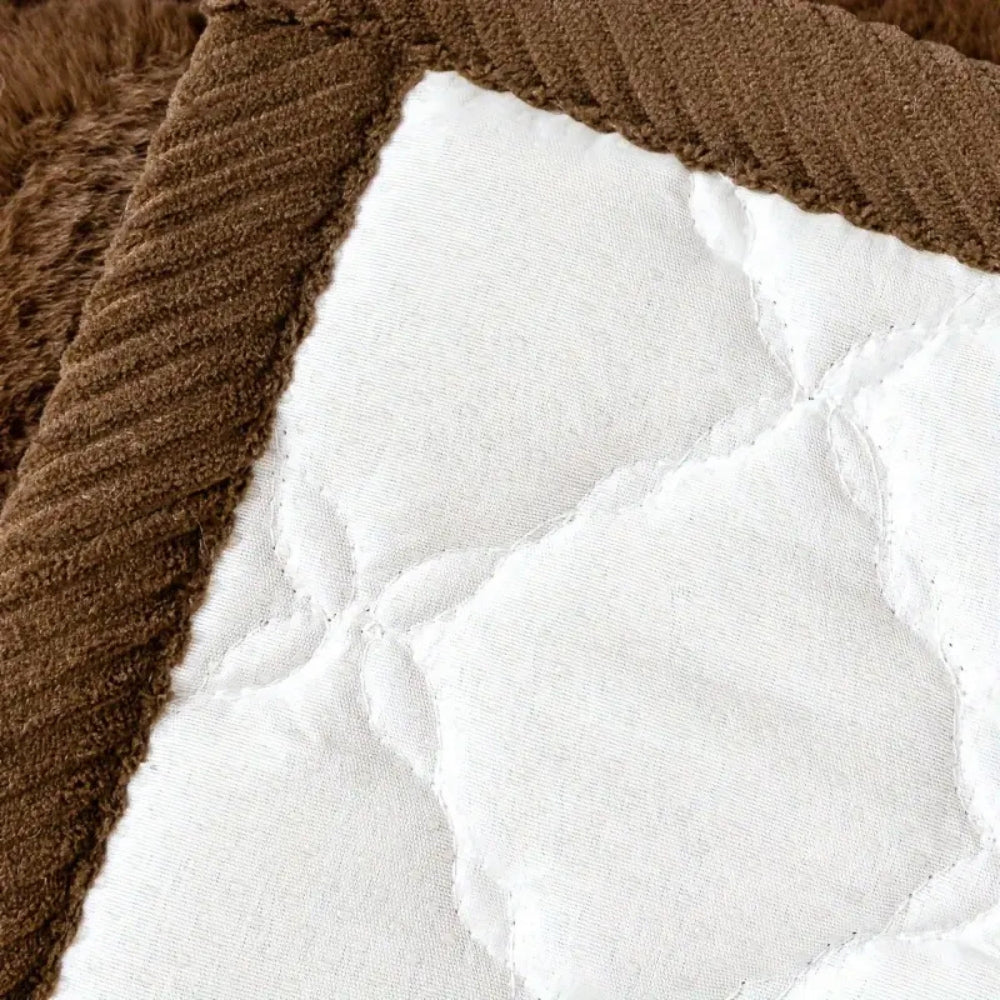 Sofa Cover Plush Microfiber Quilted Non Slip Furniture Protector Sofa Throw Cover