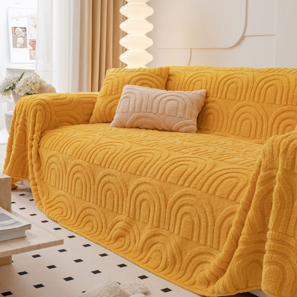 Sofa Cover Plush Polyester Non Slip Jacquard Stretch Slipcover Furniture Protector