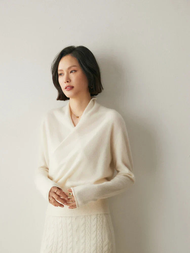 Rose | Women’s Elegant Wrap Crossover Chic Sweater