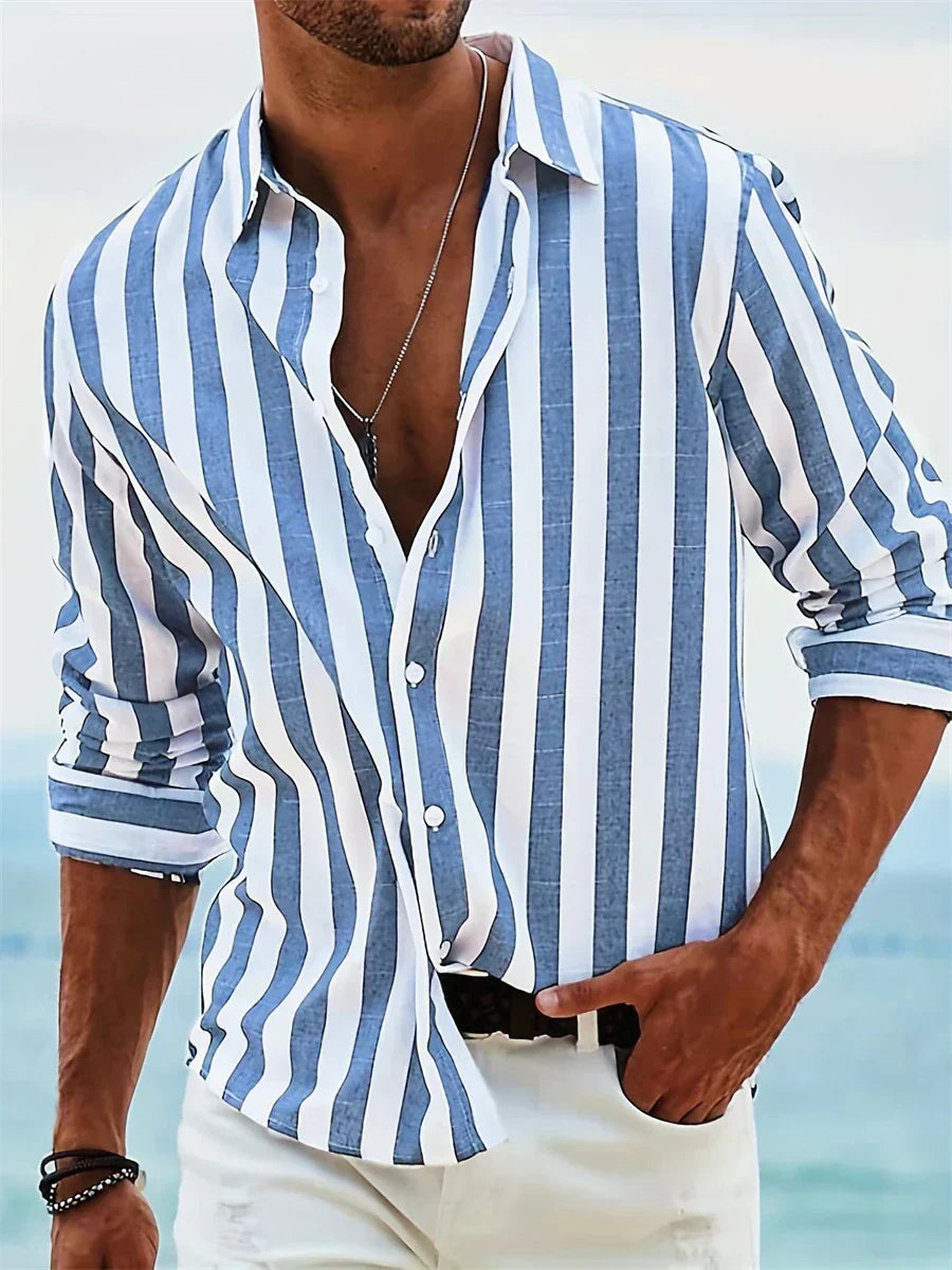 Patrick | Men Striped Button Down Casual Shirt