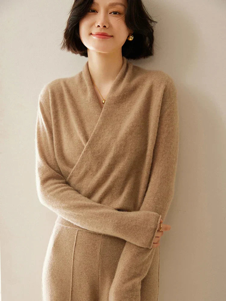 Rose | Women’s Elegant Wrap Crossover Chic Sweater
