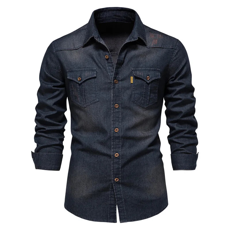 Henry | Men’s Denim Button-Up Shirt