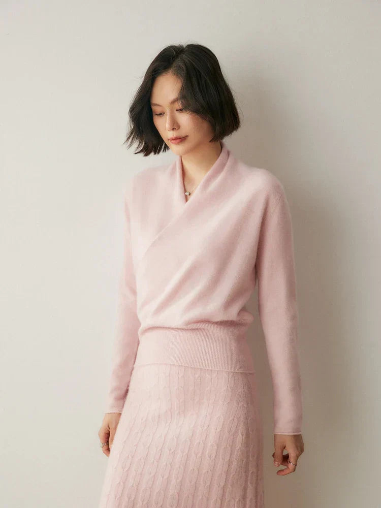 Rose | Women’s Elegant Wrap Crossover Chic Sweater