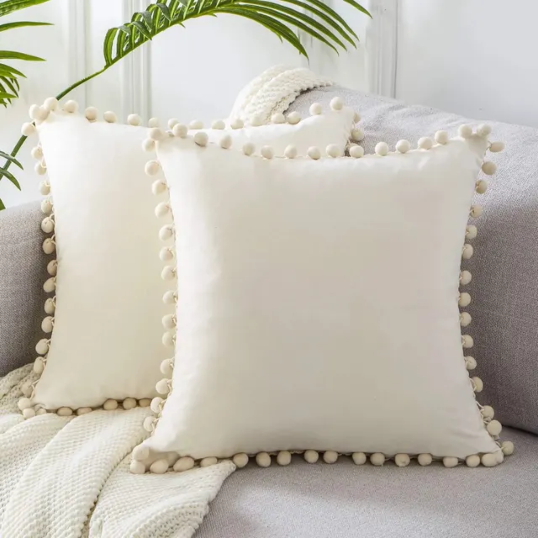 Cushion Cover Set Cotton Scandinavian Style Decorative Pillow Covers Set of 2