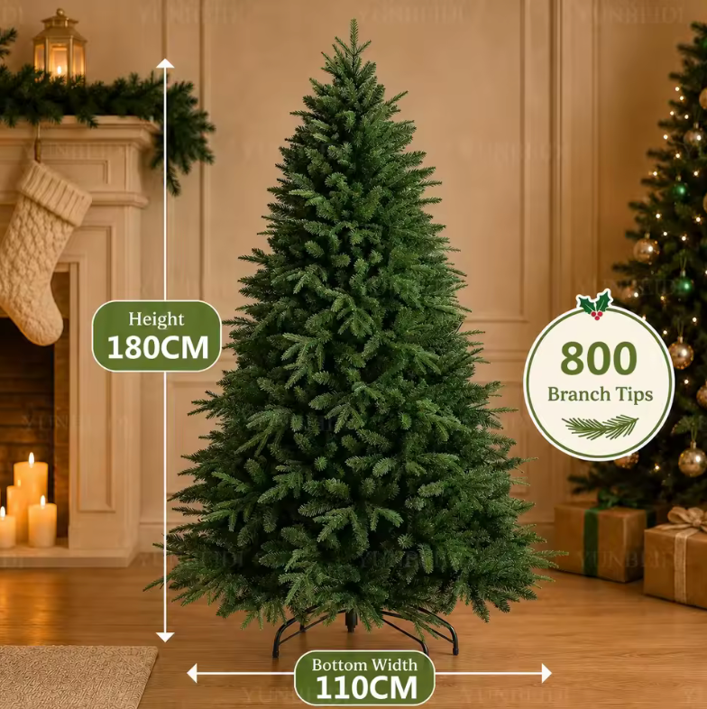 Artificial Christmas Tree PE+PVC Material Large Christmas Tree 120cm To 180cm Family Christmas and New Year Decoration