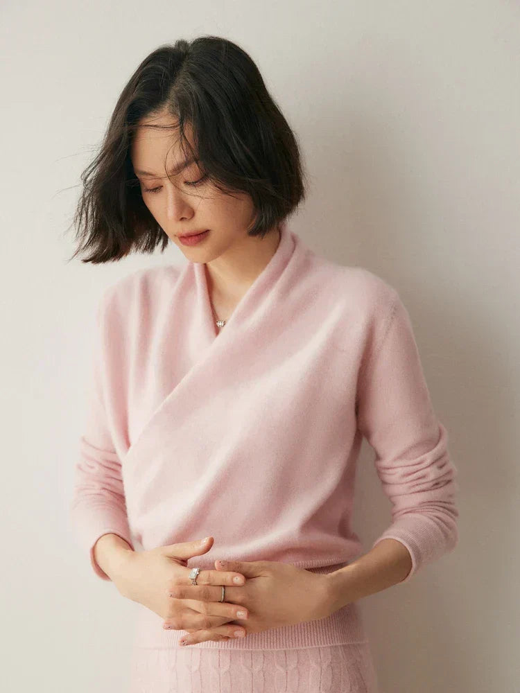 Rose | Women’s Elegant Wrap Crossover Chic Sweater