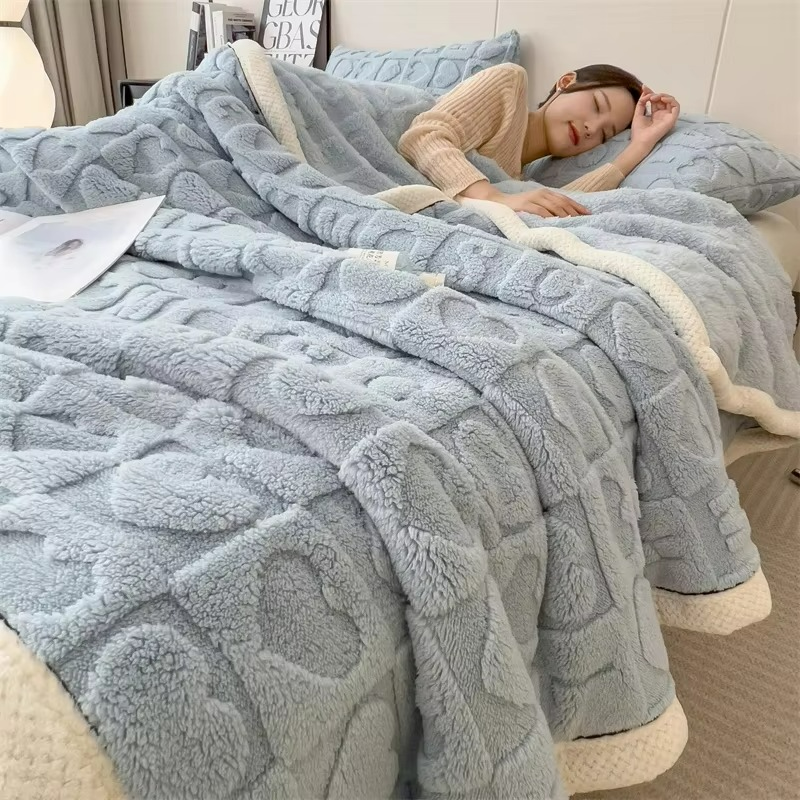 Sherpa Blanket Polyester Fleece Lightweight 100x150 cm or 120x200 cm
