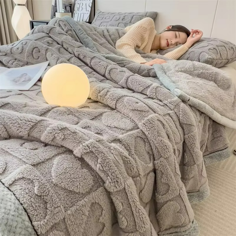 Sherpa Blanket Polyester Fleece Lightweight 100x150 cm or 120x200 cm