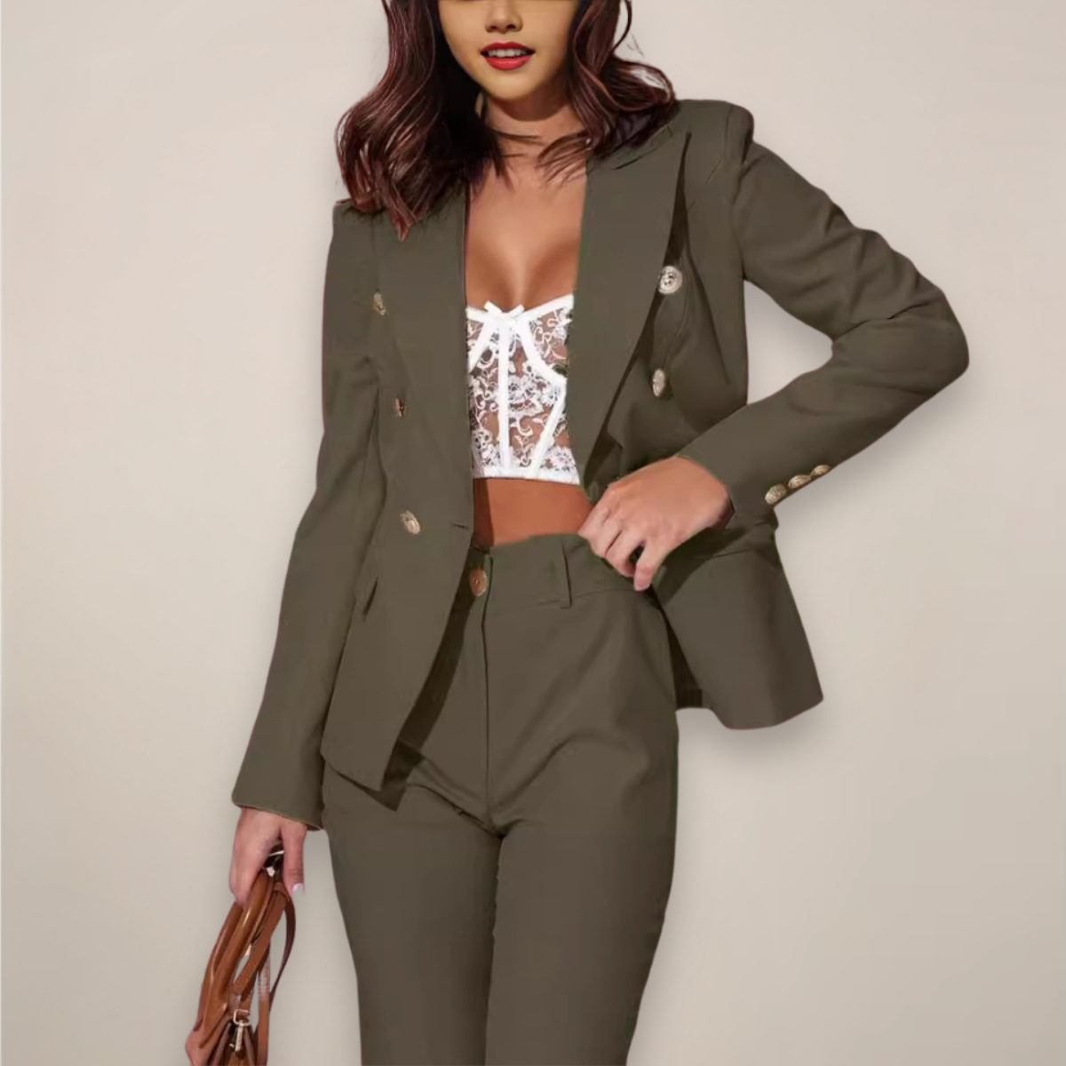 Isabella | Women’s Two Piece Tailored Blazer Suit Set