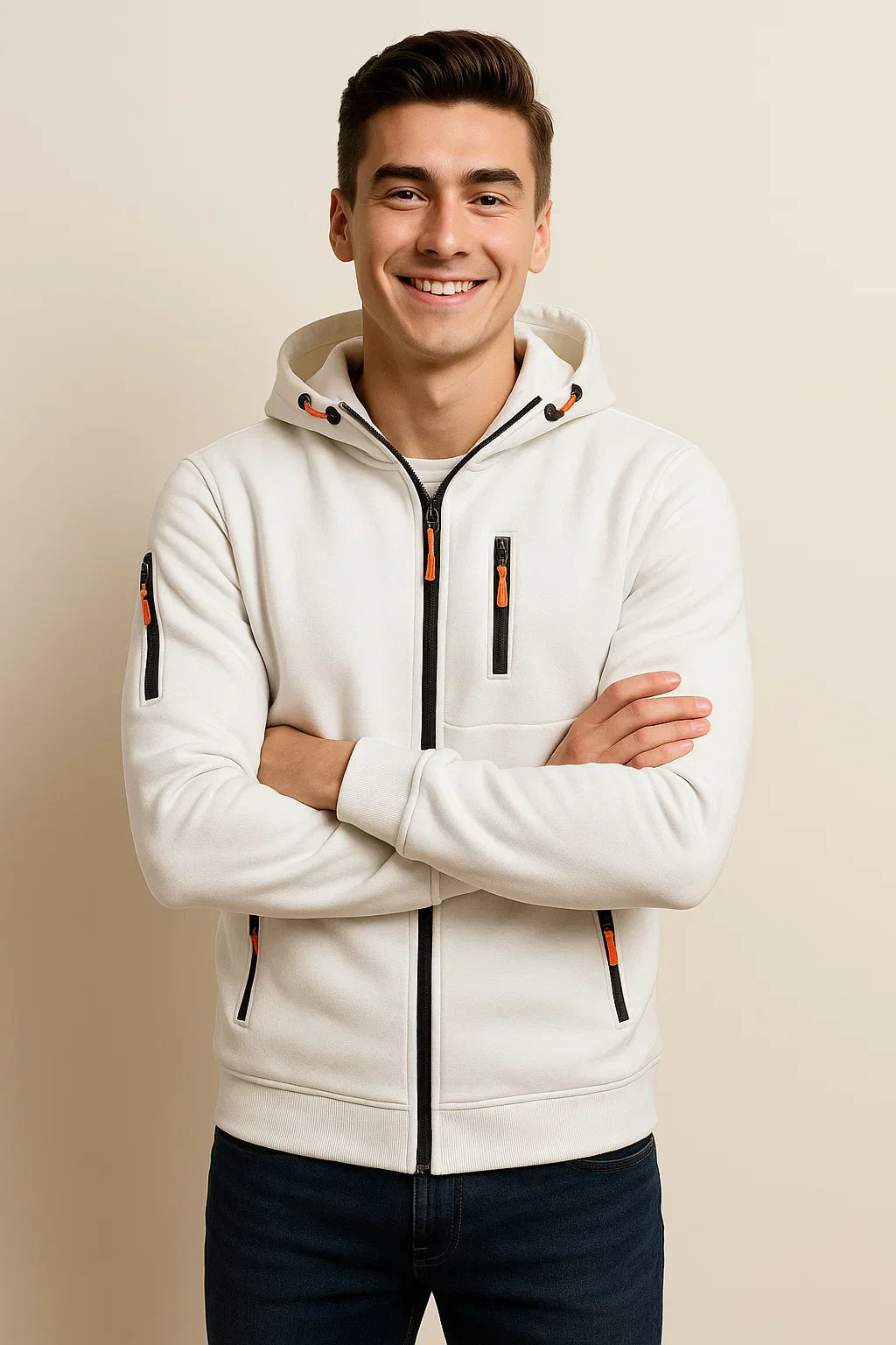 Sean | Men’s Casual Zip Front Hoodie