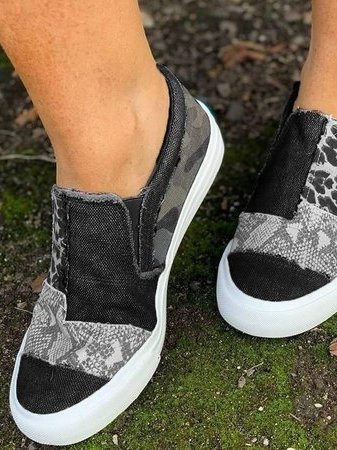 Rose| Women’s Stretch Slip-On Leopard Print Shoes