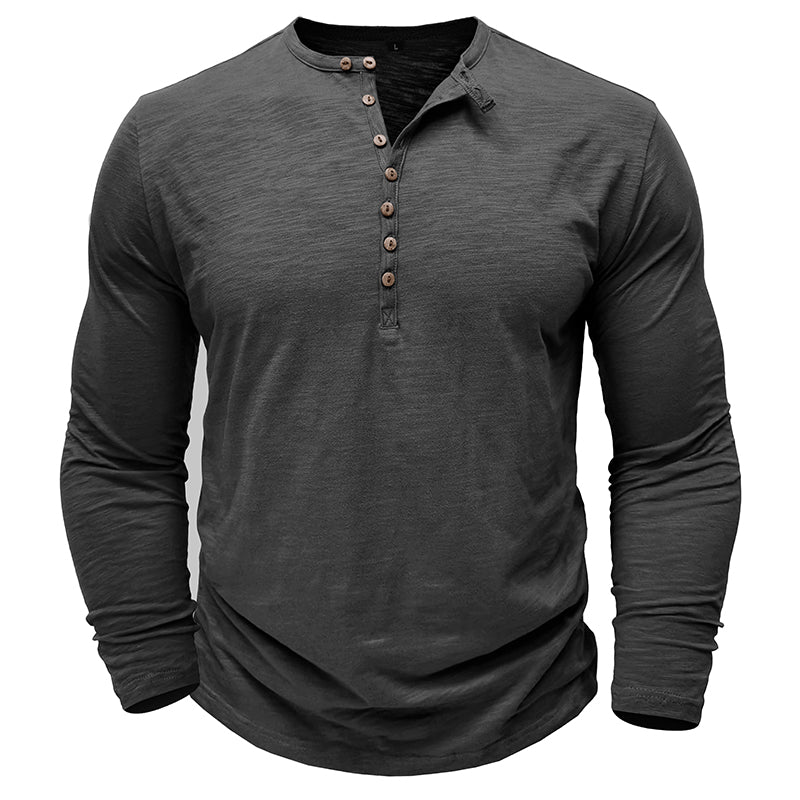Justin | Men's Long-Sleeve Henley Shirt