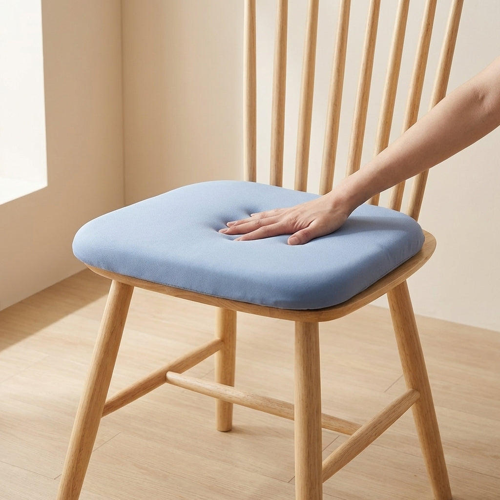 Chair Seat Cushion, Memory Foam, 40cm Square, 4cm Thickness