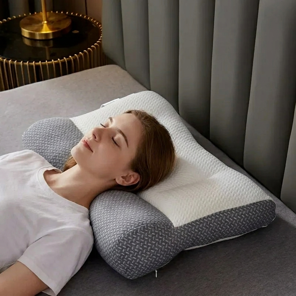 Convertible Neck Pillow with Contour Design for Travel and Neck Pain Relief