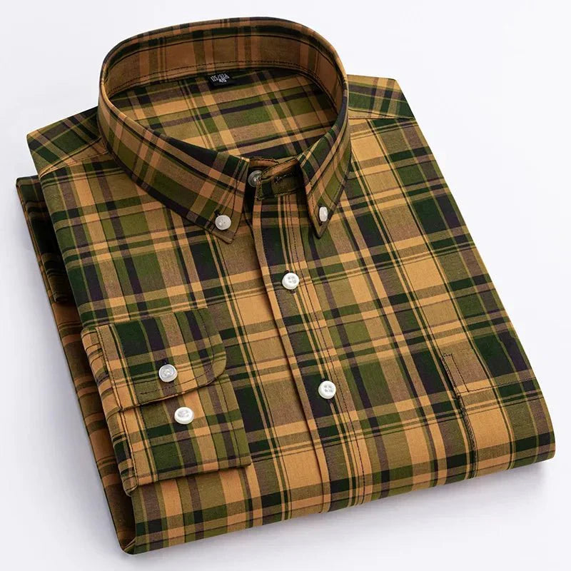 Bryan | Men's Plaid Button-Down Shirt