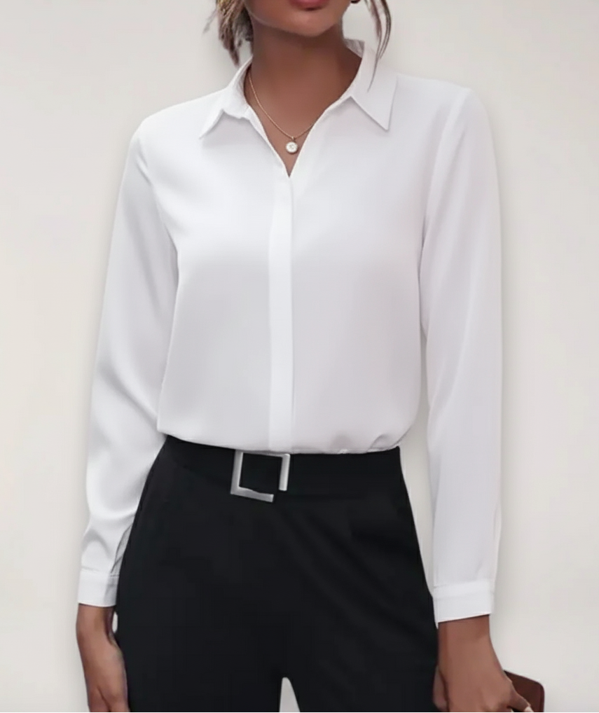 Bella | Women’s Elegant Tailored Button-Up Work Blouse