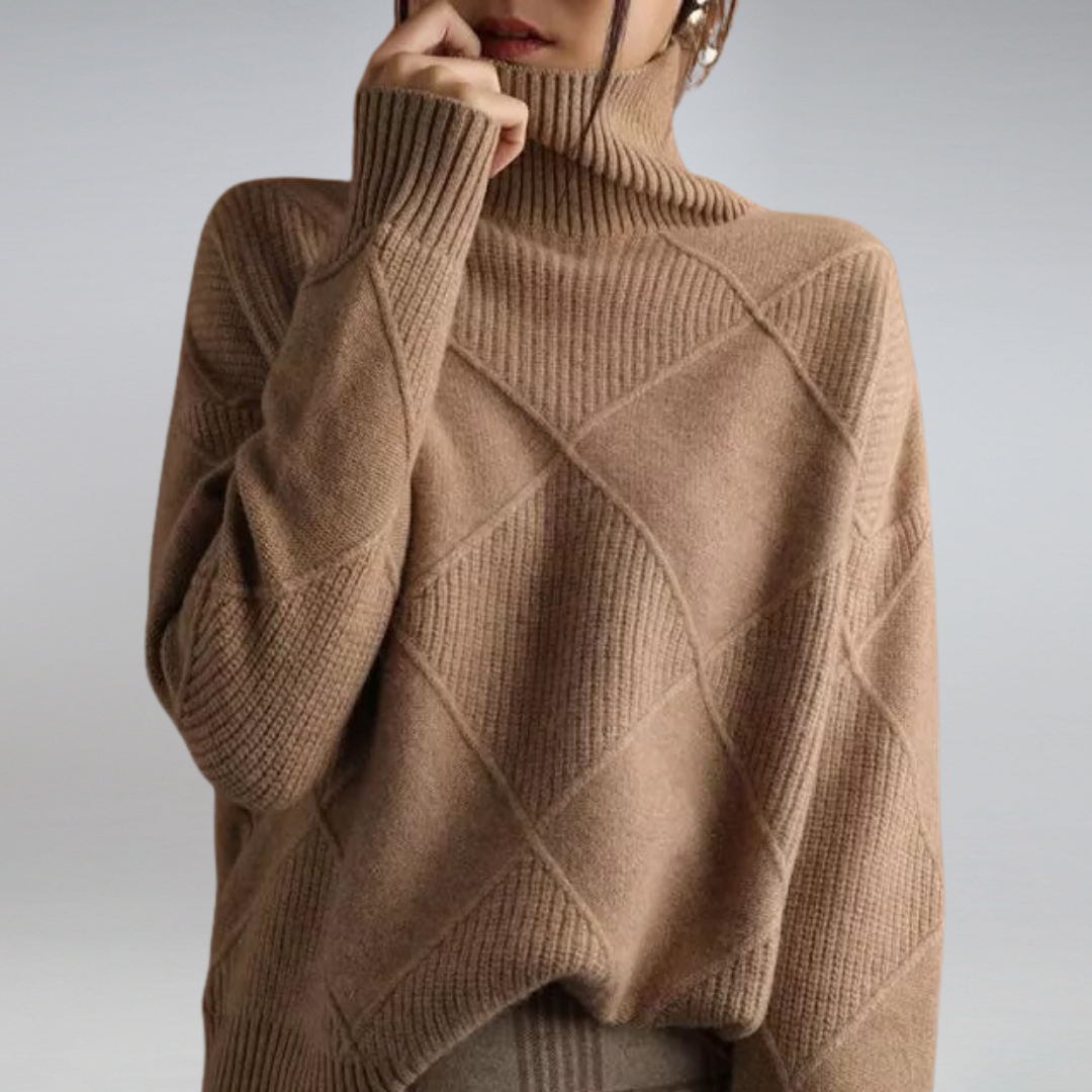 Jamie | Women’s Winter Turtleneck Knit Sweater