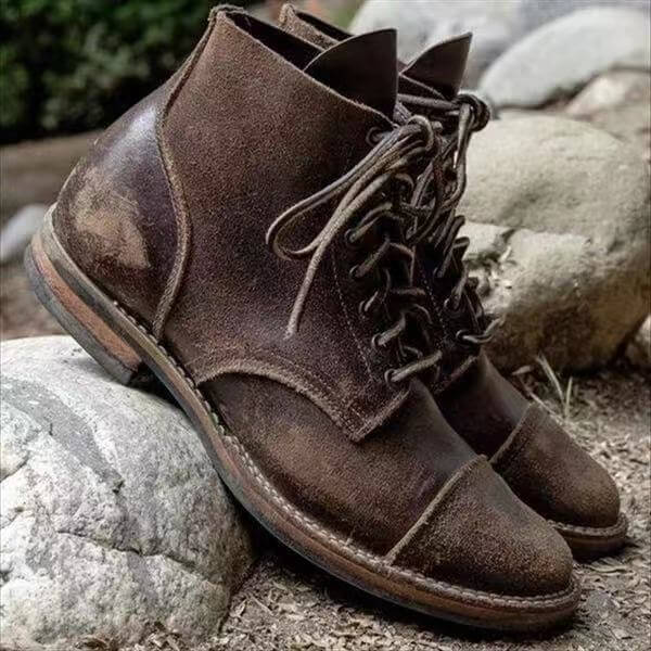 Elijah | Men's Winter Leather Lace-Up Boots