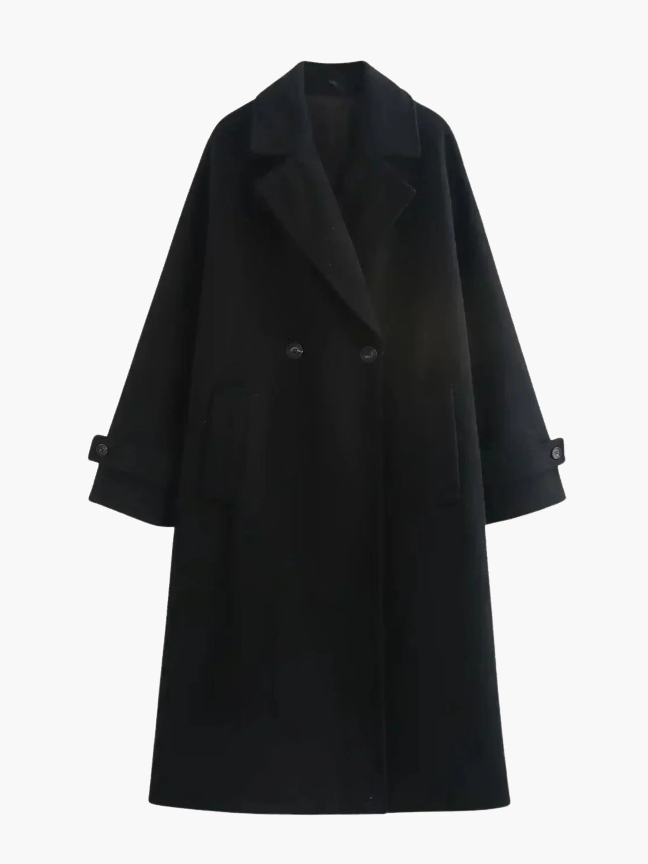 Oversized Double-Breasted Coat - Effortless Elegance