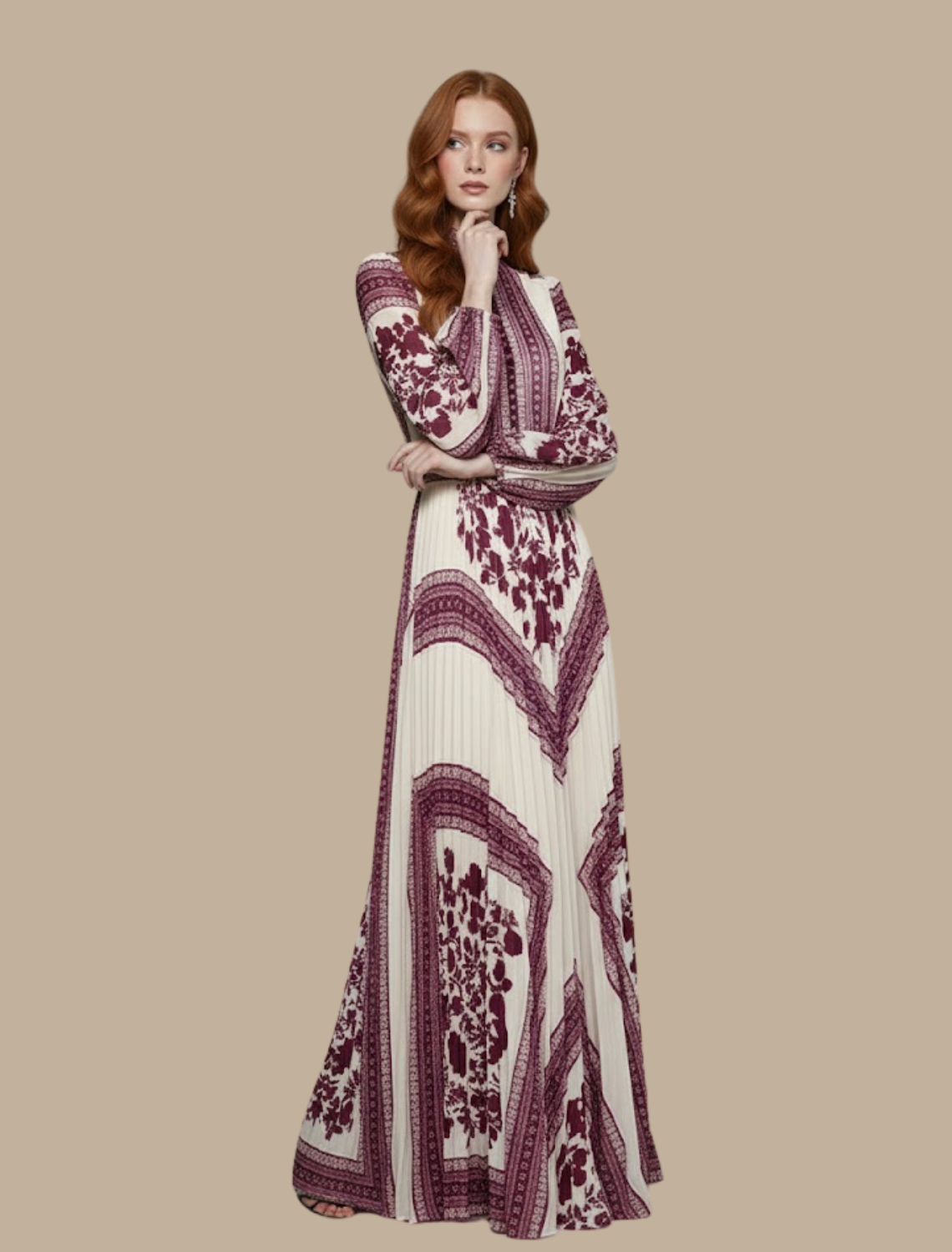 Chloe | Women’s Pleated Maxi Evening Dress Gown