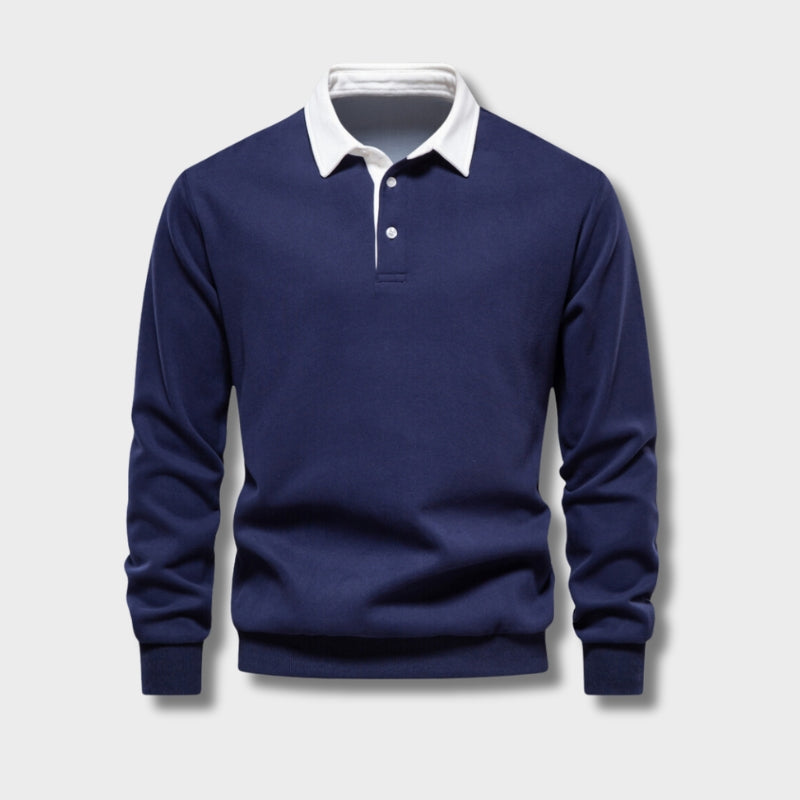 Dylan | Men Long Sleeve Classic Collar Polo Shirt