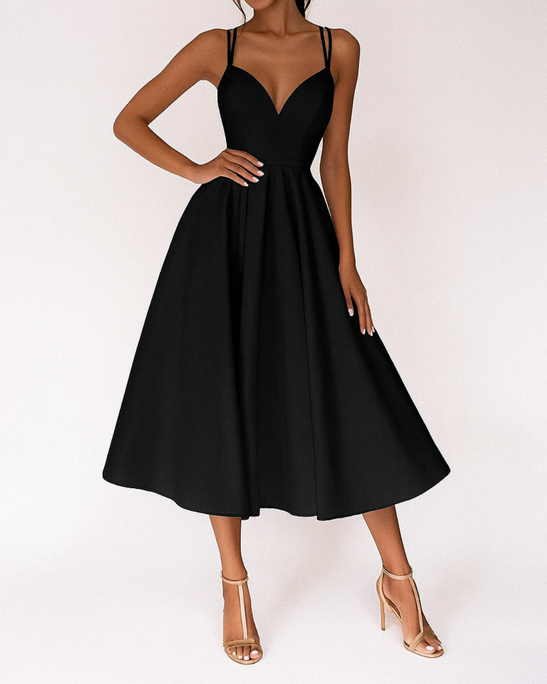 Bella | Women Wedding Guest Strappy Midi Dress