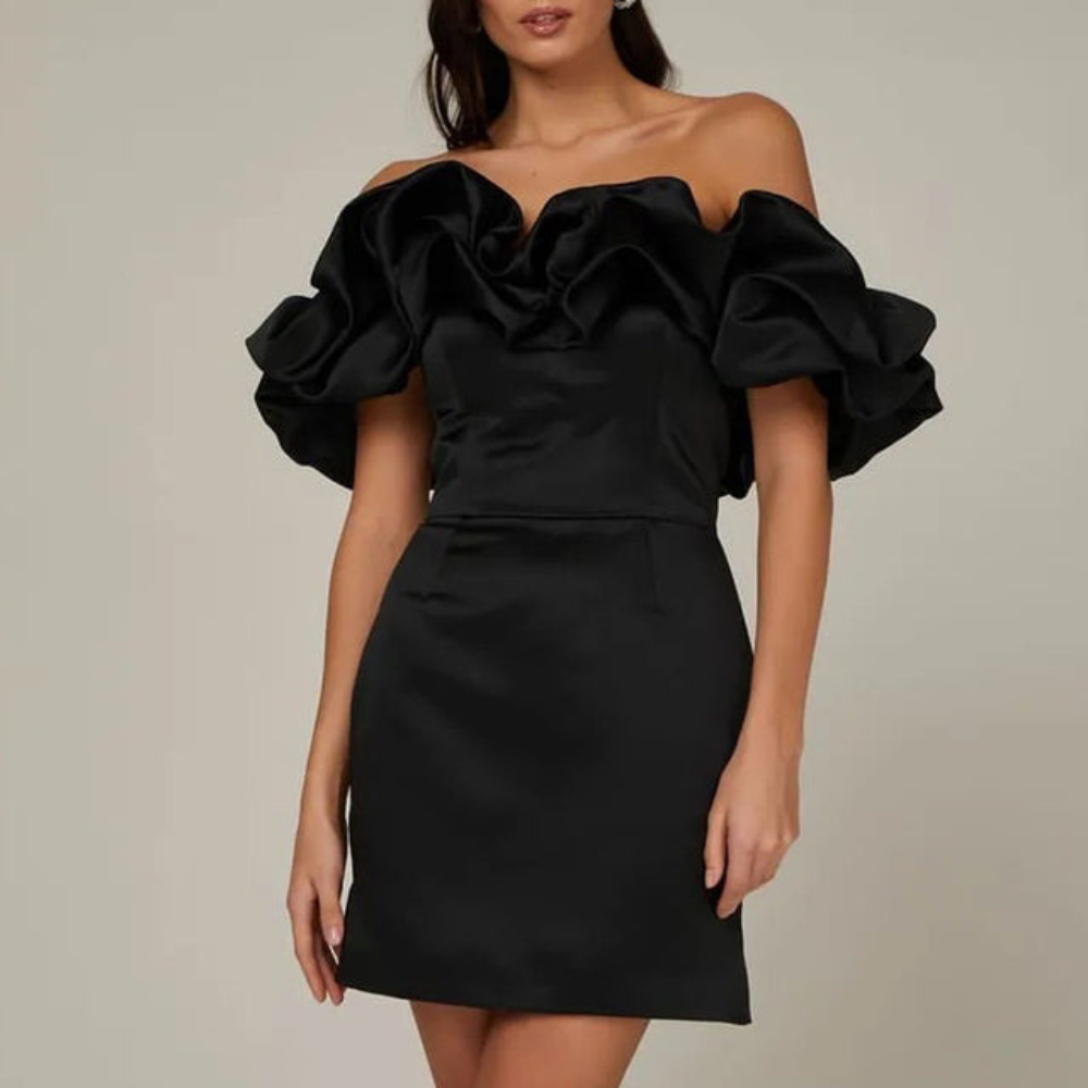 Ella  | Women Wedding Guest Ruffle Mini Dress