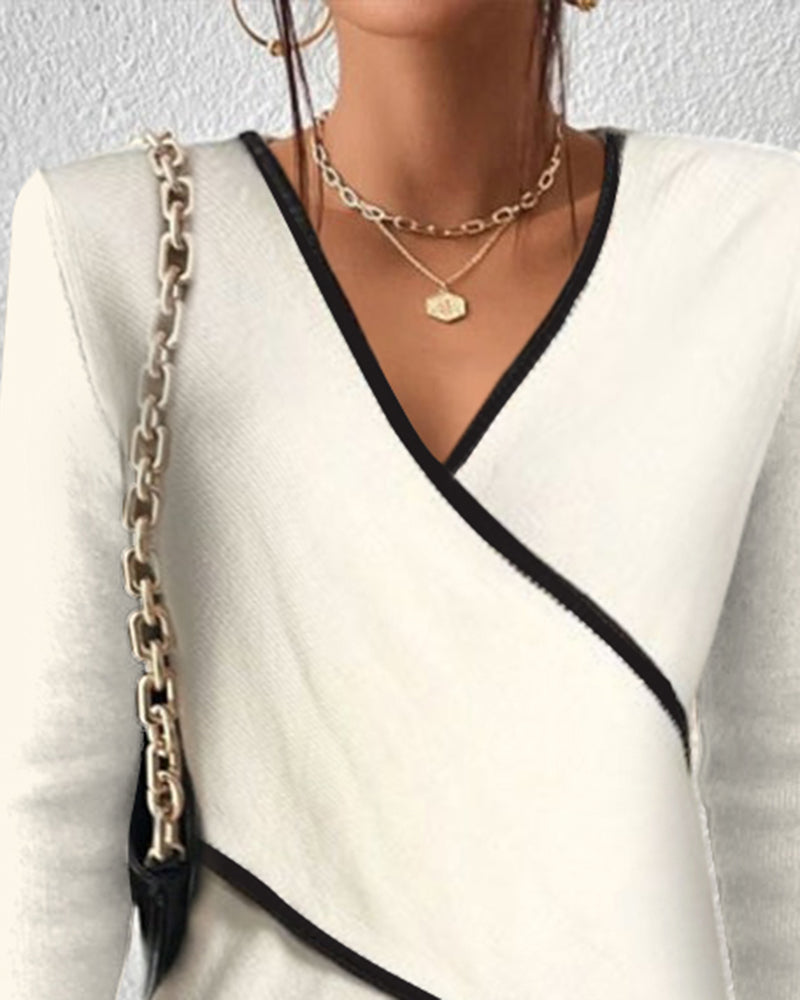 Olivia | Women V Neck Wrap Style Sweater