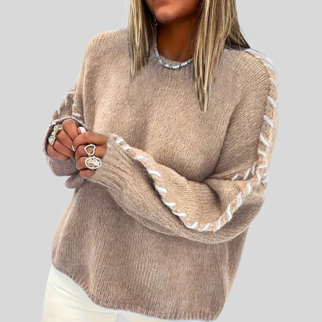 KALIYAH™ - Casual Round Neck Long Sleeve Sweater
