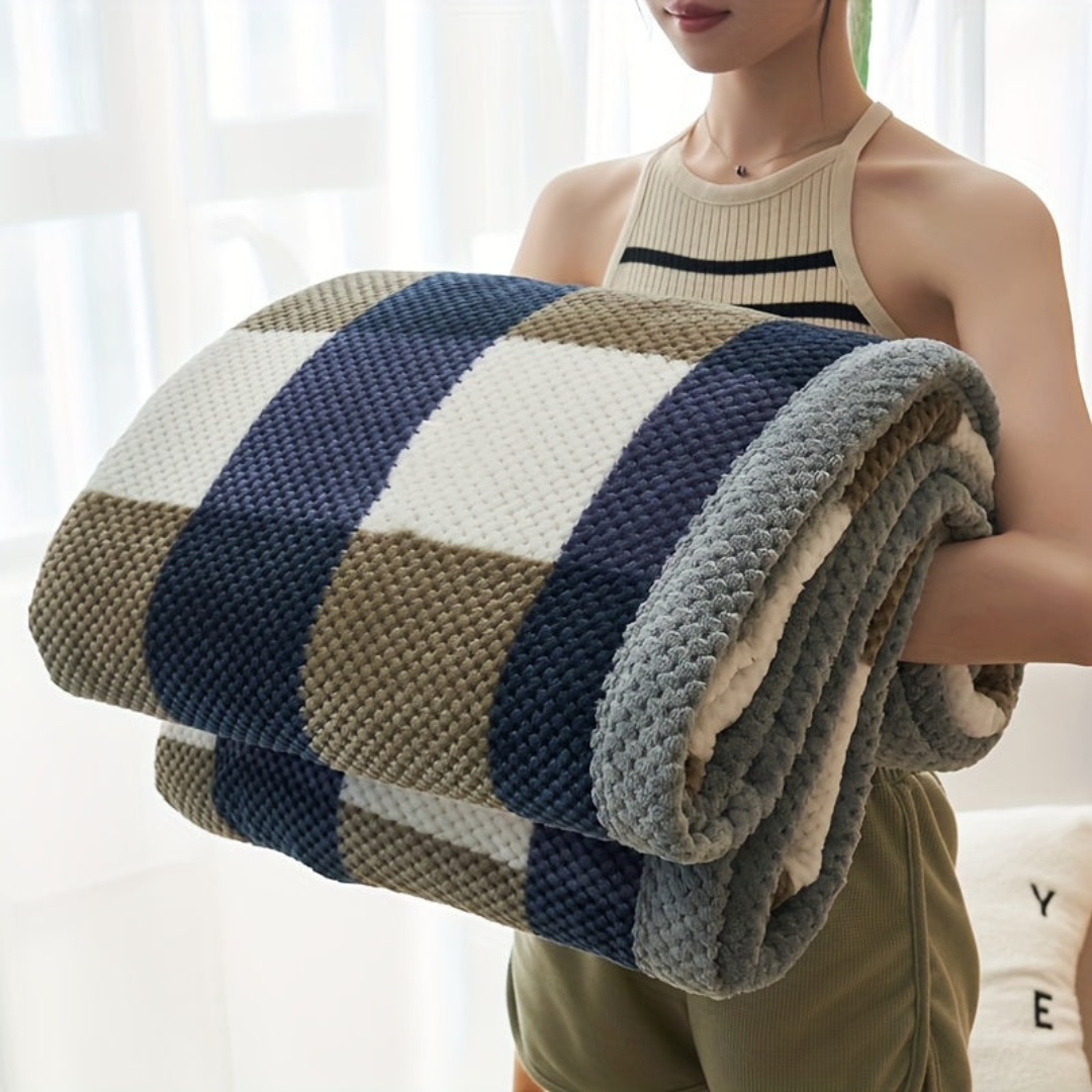 Blanket Fleece Diamond Pattern Machine Washable