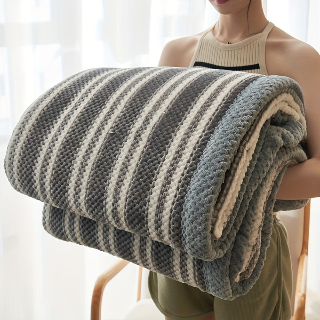 Blanket Fleece Diamond Pattern Machine Washable