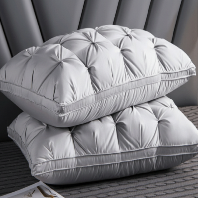 Goose Down Pillow Goose Down and Goose Feather Filling Breathable Standard Size
