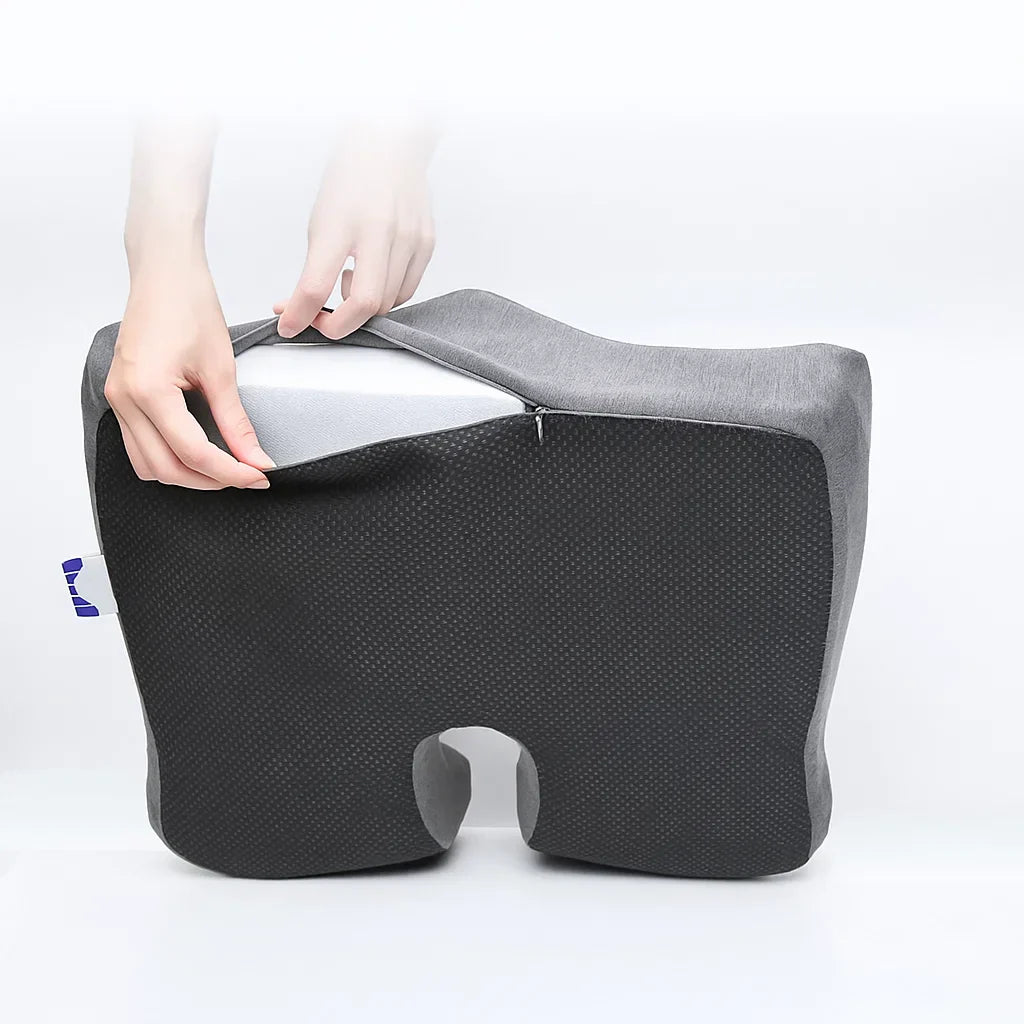 Memory Foam Orthopedic Seat Cushion – Tailbone, Sciatica and Lower Back Support for Comfortable Sitting