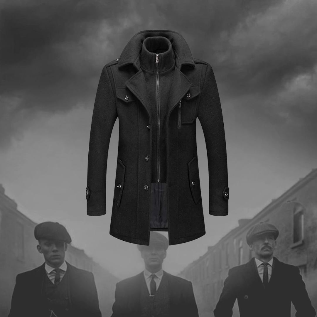 Nicholas | Classic Double Layer Long Coat For Men