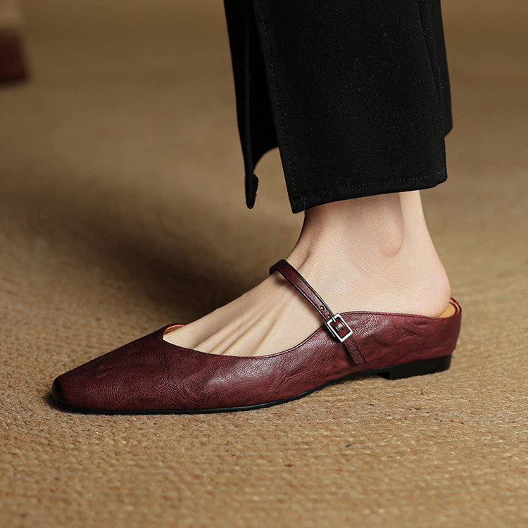 Hannah | Women Genuine Leather Slip-On Mules